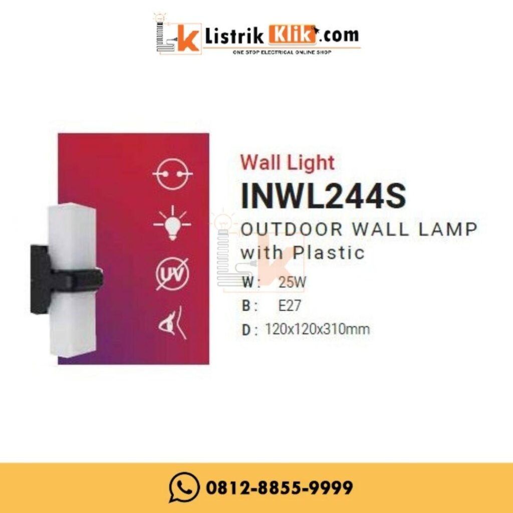 IN-LITE Rumah Kap Lampu Dinding INWL244S Wall Light 2 Arah 244S Inlite
