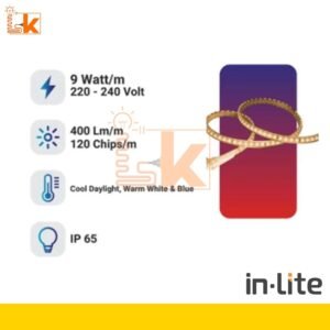 IN-LITE LED STRIP 220V 3000K 10W @50M KUNING