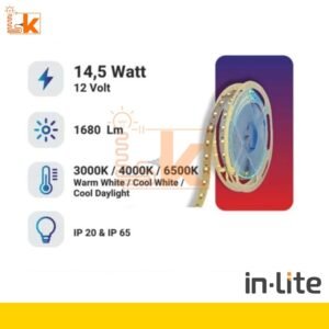IN-LITE FLEXI STRIP COOL DAYLIGHT IP33 5050 LED STRIP-60 LED/MTR 14.4W/MTR