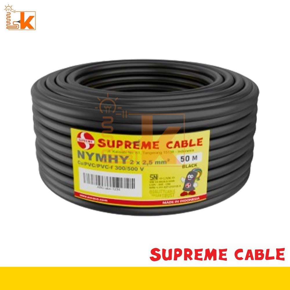SUPREME KABEL NYMHY 2X2.5MM (HITAM)
